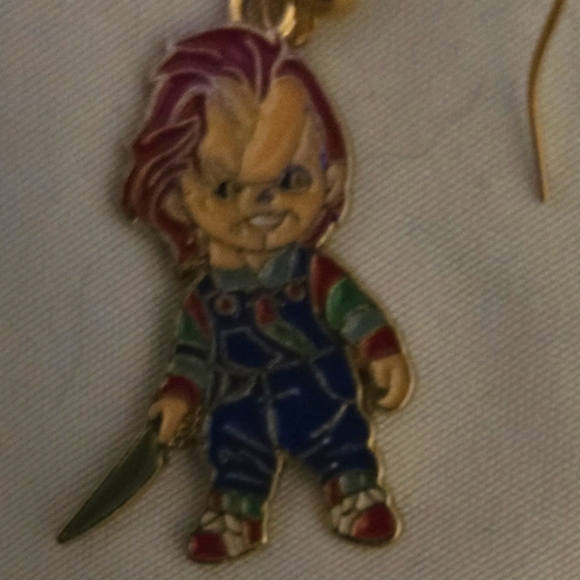 NEW! Chucky & Tiffany Earrings! Perfect for Halloween! Excellent Color  Details! - Picture 4 of 4